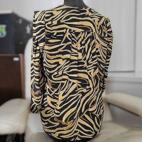 Morgan De Toi watercolour tiger print button up blouse - Picture 4 of 15